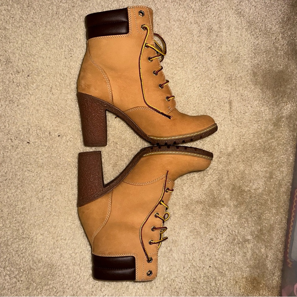 Timberland Tillston Double Collar Wheat‎ Nubuck Leather Heeled Bootie - Picture 7 of 10